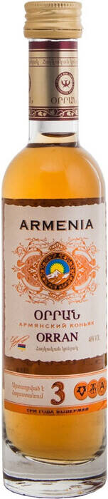 Коньяк армянский ORRAN 3 года 0,2л