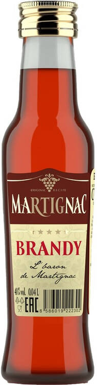 Бренди Мартиньяк 40% 0,04 л